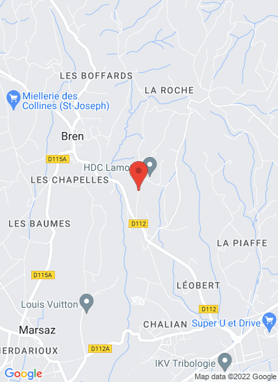 Map showing Bren, France