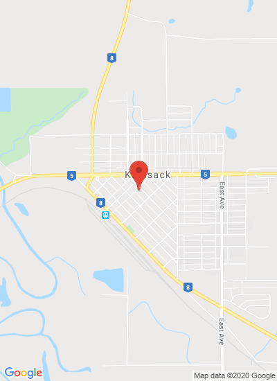 Map showing Kamsack, Canada