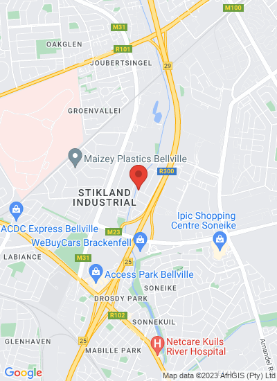 Map showing Capte Town, South Africa