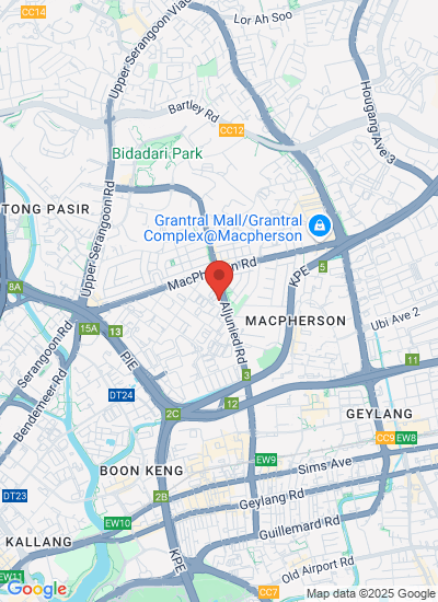 Map showing Kallang, Singapore