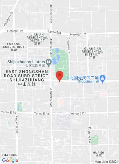 Map showing Shijiazhuang, China
