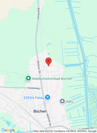 Map showing Büchen, Germany