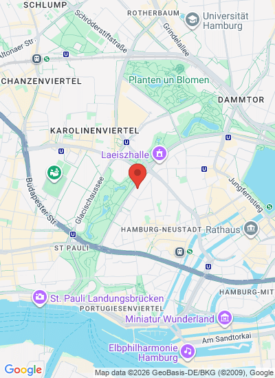 Map showing Hamburg, Germany
