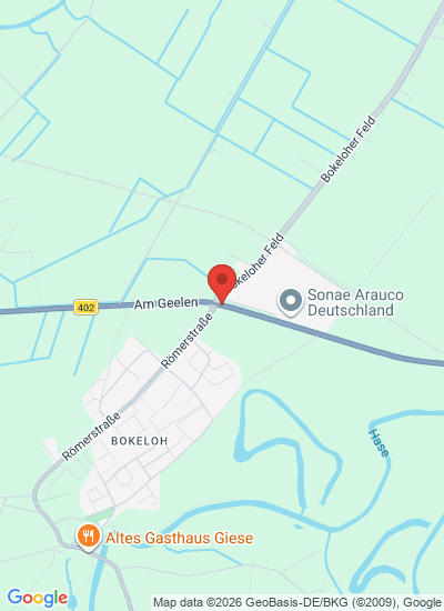 Map showing Meppen, Germany