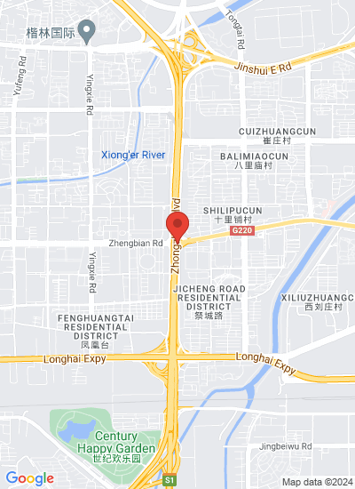 Map showing Zhengzhou Shi, China