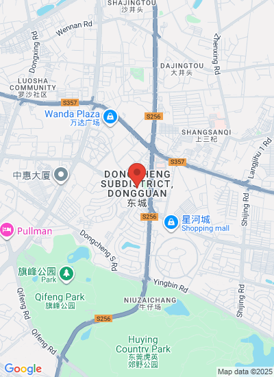 Map showing Dongguan Shi, China