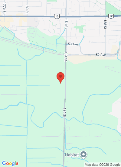 Map showing Surrey, Canada