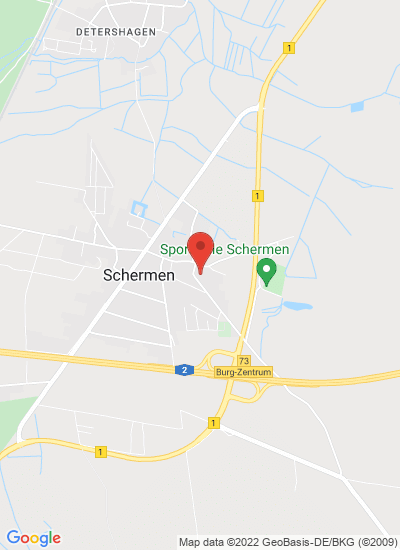 Map showing Schermen, Germany