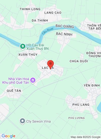 Map showing Phuong Lieu commune, Que Vo district, Vietnam
