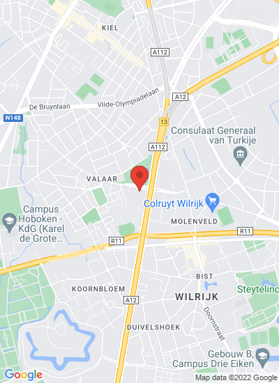 Map showing Wilrijk, Belgium
