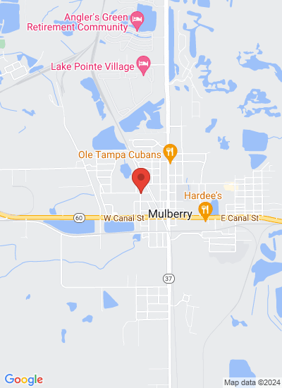 Map showing Mulberry, United States