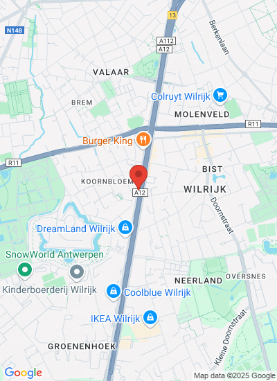 Map showing Wilrijk, Belgium