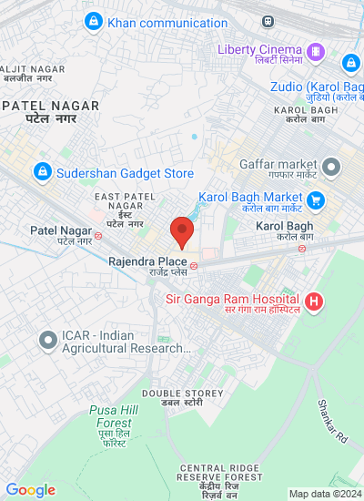 Map showing Rajendra Place, India