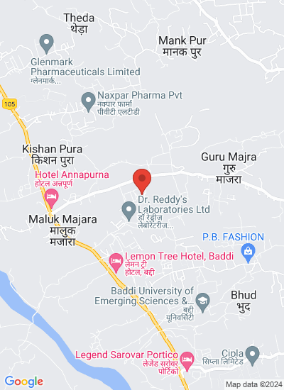 Map showing Baddi, Himachal Pradesh, India, India