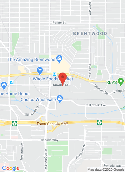 Map showing Burnaby, Canada