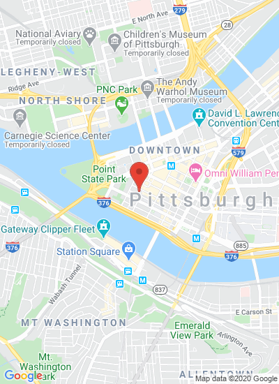 Map showing Pittsburgh, United States