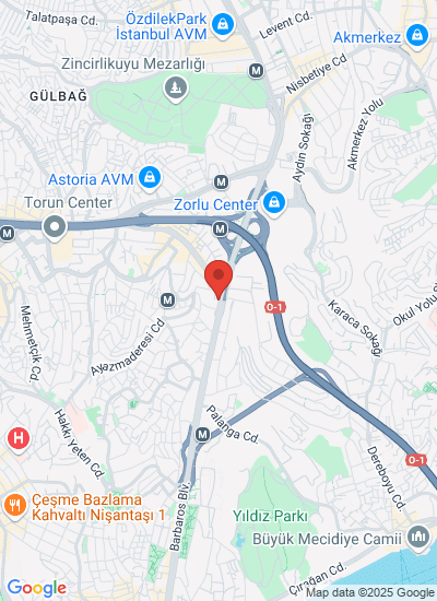 Map showing Beşiktaş, Türkiye