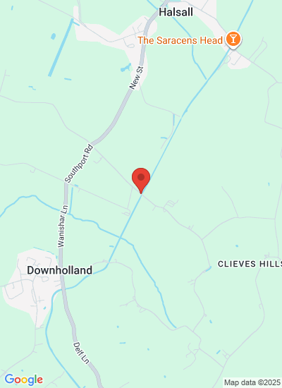 Map showing Halsall, United Kingdom