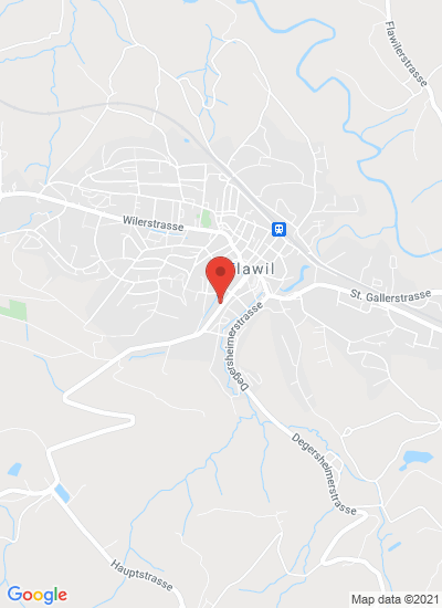 Map showing Flawil, Switzerland