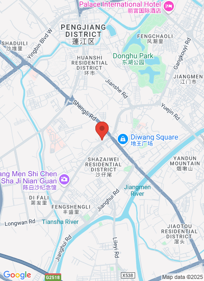 Map showing Jiangmen Shi, China