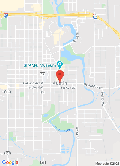 Map showing Austin, United States