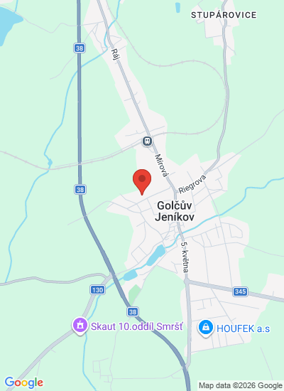 Map showing Czechia