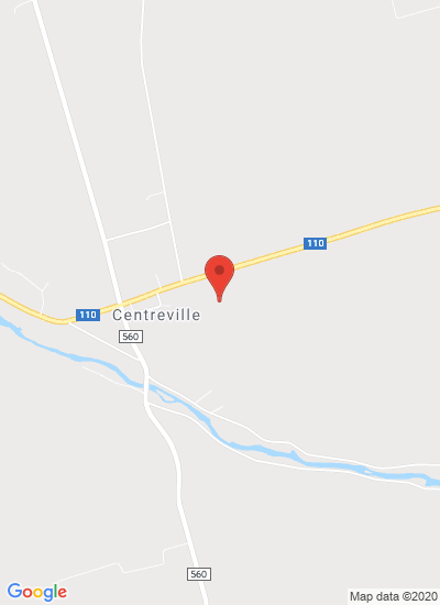 Map showing Centreville, Canada