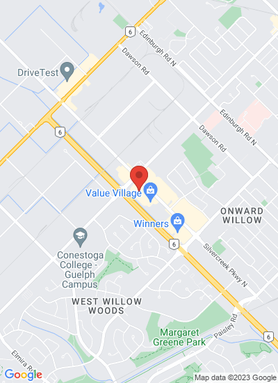 Map showing Guelph, Canada