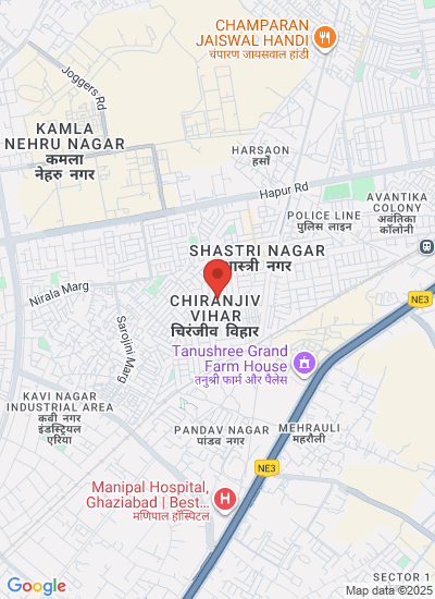 Map showing Ghaziabad, India