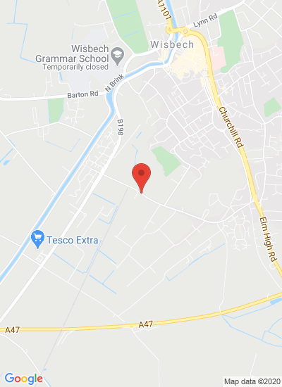 Map showing Wisbech, United Kingdom