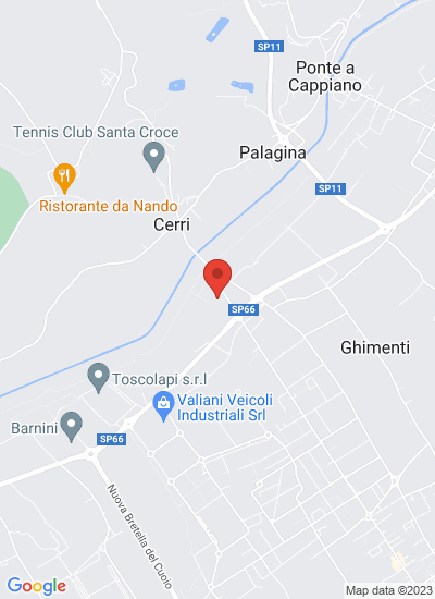 Map showing Santa Croce sull'Arno, Italy