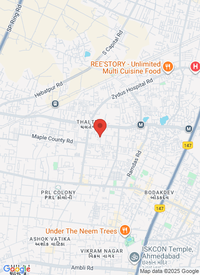 Map showing Ahmedabad, India