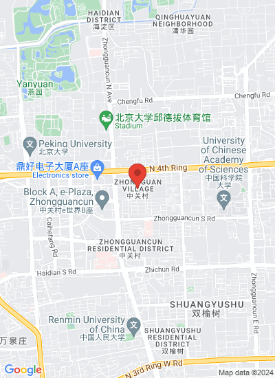 Map showing Haidian Qu, China