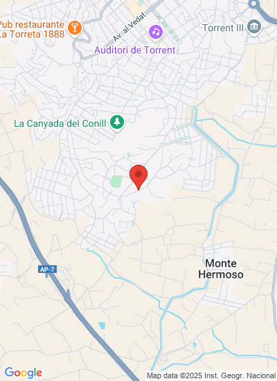 Map showing Torrent, Spain