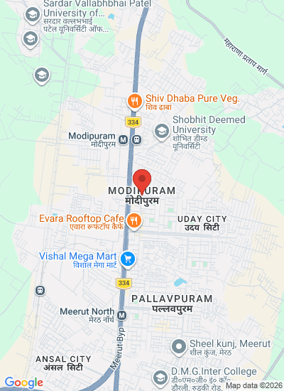 Map showing Modipuram, India