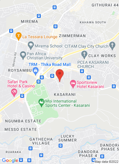 Map showing Nairobi, Kenya