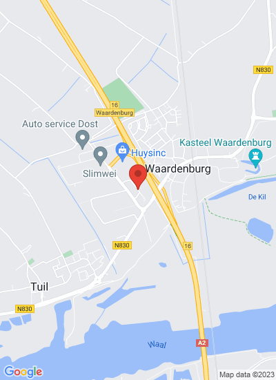 Map showing Waardenburg, Netherlands