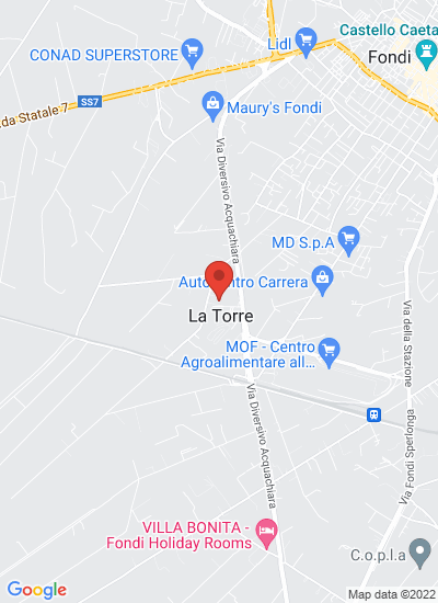 Map showing Fondi (Fondis), Italy