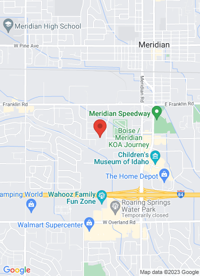 Map showing Meridian, United States