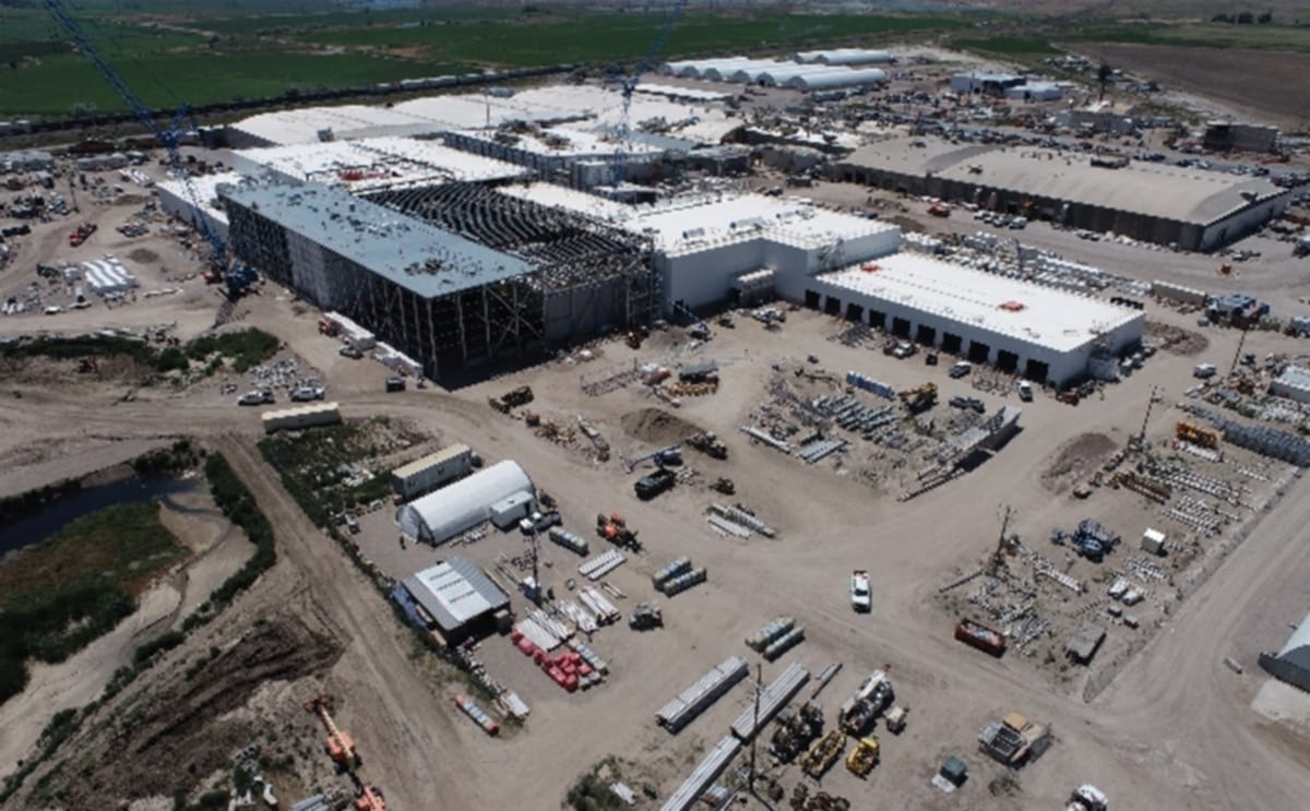 Aerial view of expansion project