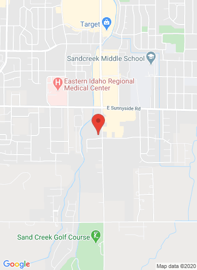 Map showing Idaho Falls, United States