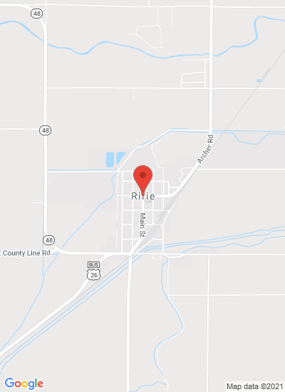 Map showing Ririe, United States