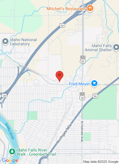 Map showing Idaho Falls, United States