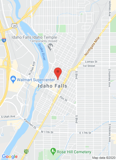Map showing Idaho Falls, United States
