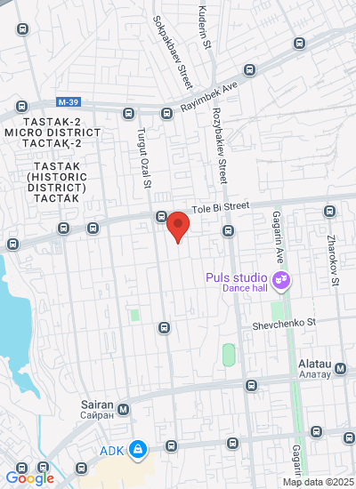 Map showing Almaty, Kazakhstan