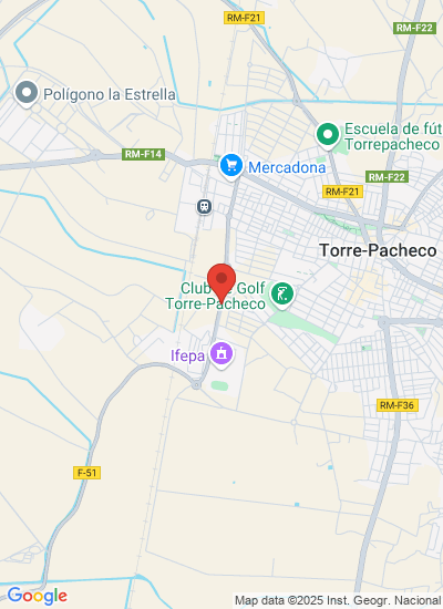 Map showing Torre Pacheco, Spain