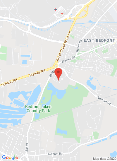 Map showing Feltham, United Kingdom
