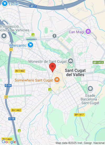 Map showing Sant Cugat Del Valles, Spain