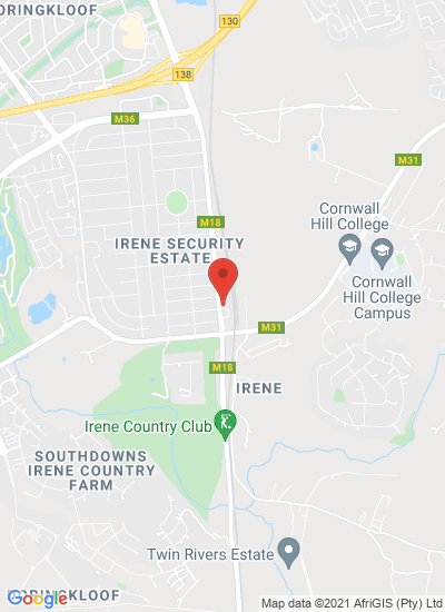 Map showing Centurion, South Africa