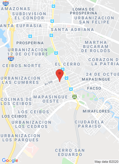 Map showing Guayaquil, Ecuador